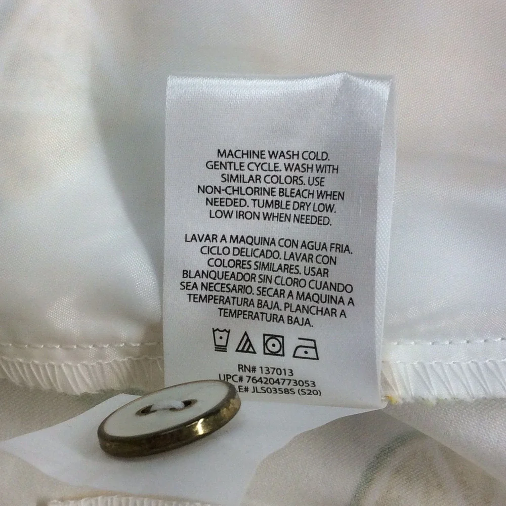 Isaac Mizrahi Tailored Shorts Women Sz 10 Lemon Lime Print Chino Flat Front NWT